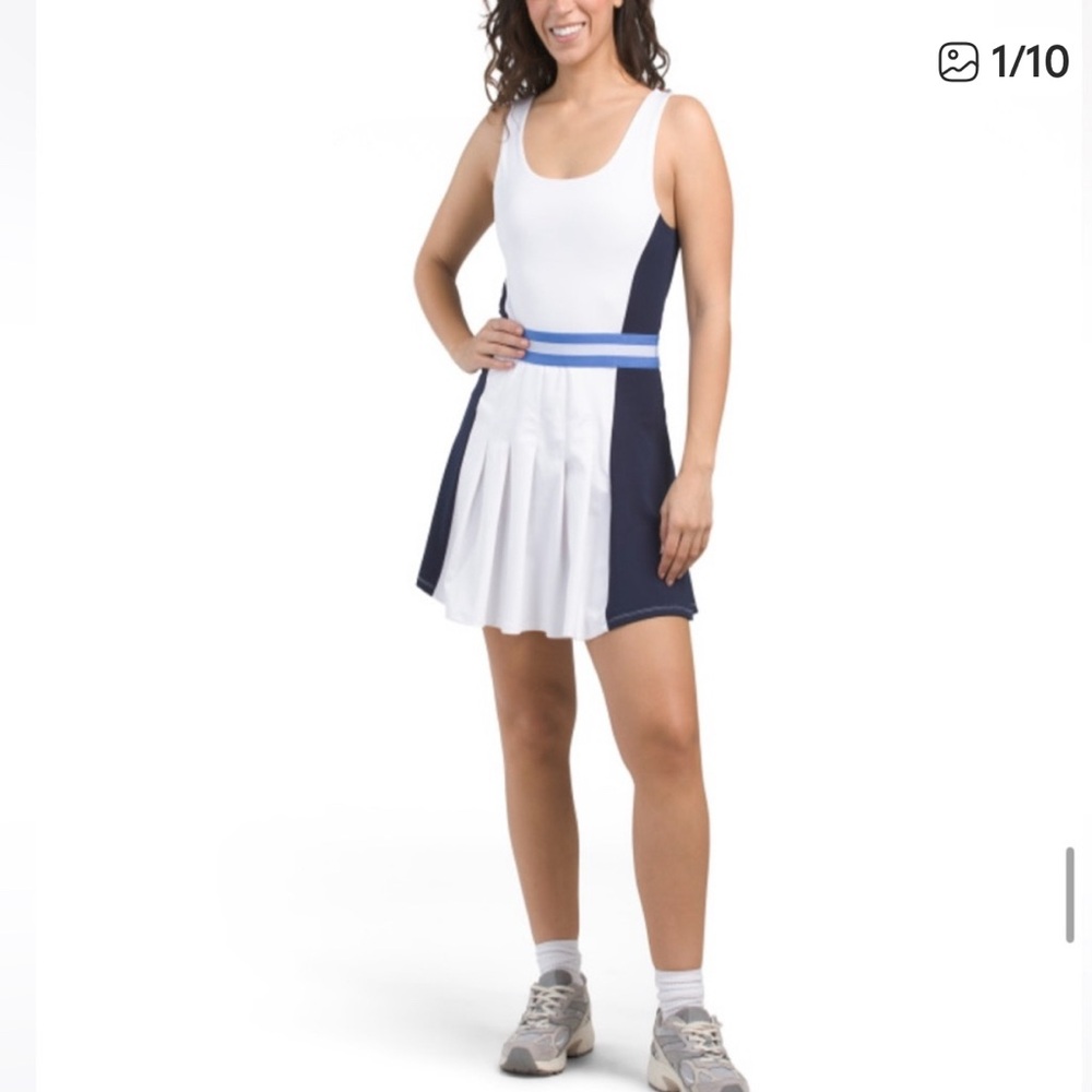 👍 BRAND NEW! Jessica Simpson Court&Sport COLORBLOCKED PLEATED DRESS